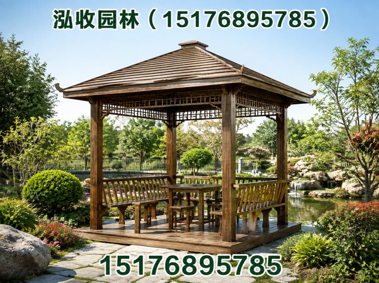 海北防腐木凉亭展示图